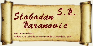 Slobodan Maranović vizit kartica